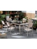 Beliani Esstisch GROSSETO in Schwarz/Silber - (W) 90 x (H) 74 x (L) 180 cm