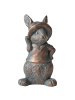Beliani Gartenfigur KONAKRY in Braun/Blau - (W) 22 x (H) 37 x (L) 16 cm