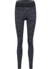 Hummel Leggings Hmlmt Saga Multisport Damen in BLACK/ASPHALT MELANGE