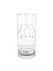Mr. & Mrs. Panda Wasserglas Frosch Liebe mit Spruch in Transparent