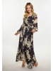 faina Kleid in Schwarz Blume