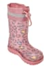 Playshoes Regenstiefel Leo-Print in rosa