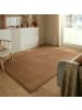 KADIMA DESIGN Teppich Polyester Latex, XXL Wohnteppich, 1,5cm Kurzflor in Braun