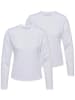 Hummel T-Shirt 2er-Set Rundhals Langarm Regular Fit in Weiß-2