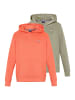 Polo Sylt Sweatshirt / Hoodie Basic in Orange / dunkelgrün