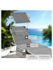 tectake klappbare Aluminium Sonnenliege, 220 x 60,5 x 34 cm, mit Seitentasche