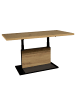 58 aufm Kessel COUCHTISCH Höhenverstellbar Else 4 120x49x70 Holzwerkstoff Asteiche
