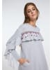 IZIA Damen Sweatkleid in Grau Melange