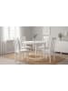 Feldmann-Wohnen Esszimmer-Set Belluno Elegante 5-tlg. Kiefer Weiß 90/90/74,5cm