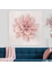 WALLART Leinwandbild - Dahlie Rosa Pastell Blume Zentriert in Rosa