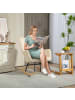 HOMCOM Schaukelstuhl in Dunkelbeige 71L x 98B x 101H cm