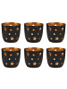 Butlers Teelichthalter DELIGHT Sterne 6er-Set in Schwarz