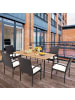 COSTWAY 2er Polyrattan Stühle Set in Braun
