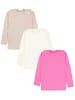 TupTam Mädchen  Langarmshirt 3er Pack in creme-kombi