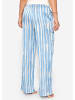 SASSYCLASSY Gestreifte Satinhose in Blau