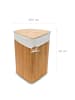relaxdays 3 x Eckwäschekorb in Natur - (B)49,5 x (H)65 x (T)37 cm