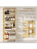 HOMCOM Standregal in Naturholz 60L x 26B x 161H cm