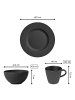 Villeroy & Boch 6er Set Frühstücks-Set Manufacture Rock in schwarz