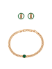 faina Women Jewelry Set in rose gold green