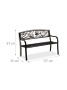 relaxdays Gartenbank 2 Sitzer in Schwarz-Bronze