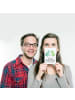 Mr. & Mrs. Panda Postkarte Frosch Liebe mit Spruch in Weiß