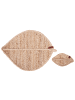 Beliani 12-set Platzdeckchen und Untersetzer PEPPERLEAF in Naturfarben