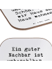 Mr. & Mrs. Panda Holzuntersetzer Spruch Guter Nachbar mit Spruch in Weiß