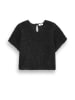 Coccodrillo Kurzarm-Pullover in schwarz