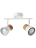Brilliant Moka Spotrohr 2flg in weiß matt/braun