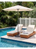 Beliani Marktschirm VARESE in Beige/Grau - (W) 266 x (H) 238 x (L) 266 cm