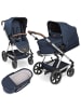 ABC-Design Kombi-Kinderwagen Timbo 4 - inkl. Babywanne in blau,silber