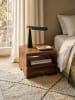 KADIMA DESIGN Nachttisch MUMBAI Massiv-Holz Nacht-Kommode 30 cm 1 in Massivholz