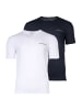 Emporio Armani T-Shirt 2er Pack in Blau/Weiß