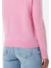 CASH-MERE.CH Brushed Pullover mit kurzem Stehkragen in Hell Pink