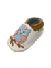 Sayoyo Leder-Krabbelschuhe "Owl" in Weiß
