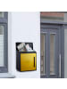 relaxdays Briefkasten in Schwarz Gelb - (B)35x (H)33 x (T)12,5 cm