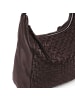 FREDs BRUDER Calm Weave Schultertasche Leder 38 cm in dark chocolate