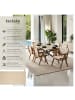 tectake Armlehnstuhl im Boho-Stil, 59 x 56,5 x 82,5 cm, Belastbarkeit 120 kg