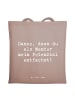 Mr. & Mrs. Panda Shopping Tasche Spruch Mentor Potenzial mit Spruch in Braun Pastell