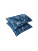 Kayoom Dekokissen Prisma 225 2er-Set in blau - silber