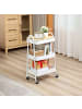 HOMCOM Küchenwagen in Weiß 45L x 31B x 79,4H cm