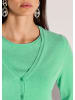 MADELEINE Basic Strickjacke mit Halbarmpullover in smaragd / melange