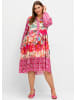 sheego Stufenkleid in rotorange-gemustert