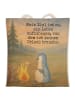 Mr. & Mrs. Panda Tote Bag Pinguin Lagerfeuer Design mit Spruch in Weiß