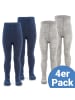 LaLoona Strumpfhose 4er Pack - Marine Grau-Melan in blau,grau