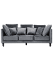 Beliani 3-Sitzer Sofa FENSTAD in Grau/Braun - (W) 200 x (H) 97 x (L) 95 cm