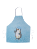Mr. & Mrs. Panda Schürze Pinguin Duschen ohne Spruch in Eisblau