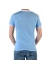 Eleven Paris T-Shirt L2 Basic Double V SS Azur Blau