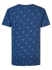 Petrol Industries T-Shirt mit Allover-Muster Ray in Blau