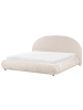 Beliani Doppelbett GRASSE in Beige - (W) 220 x (H) 115 x (L) 225 cm